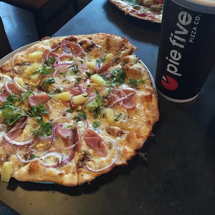 This is a new Maui-wowie pizza and it's delish!