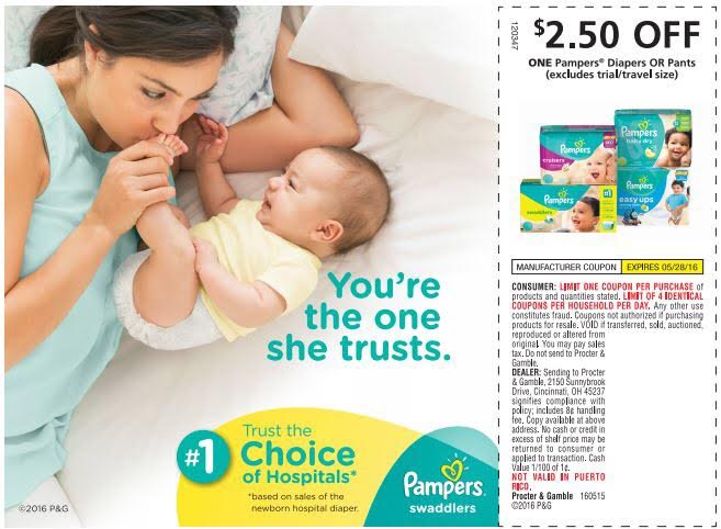 Two High Value Pampers Coupons My Crazy Savings